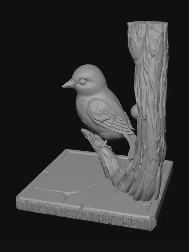 3D model for Bird on a Branch