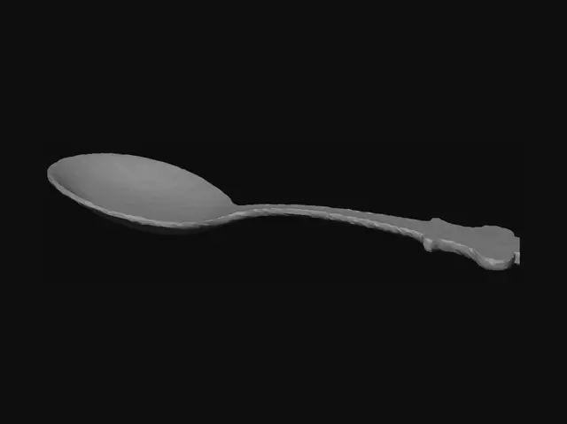 3D model for DEEP SOUP SPOON EWITH THE HANDLE THE WRITES 3'SCHARMED GOING DOWN AS THE HANDLE