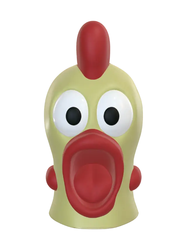 3D model for Surprised Chicken Head