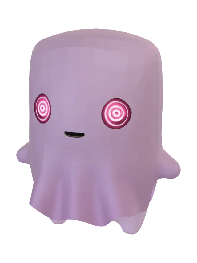 3D-модель Pink Boo - Rounded, сгенерированная ИИ