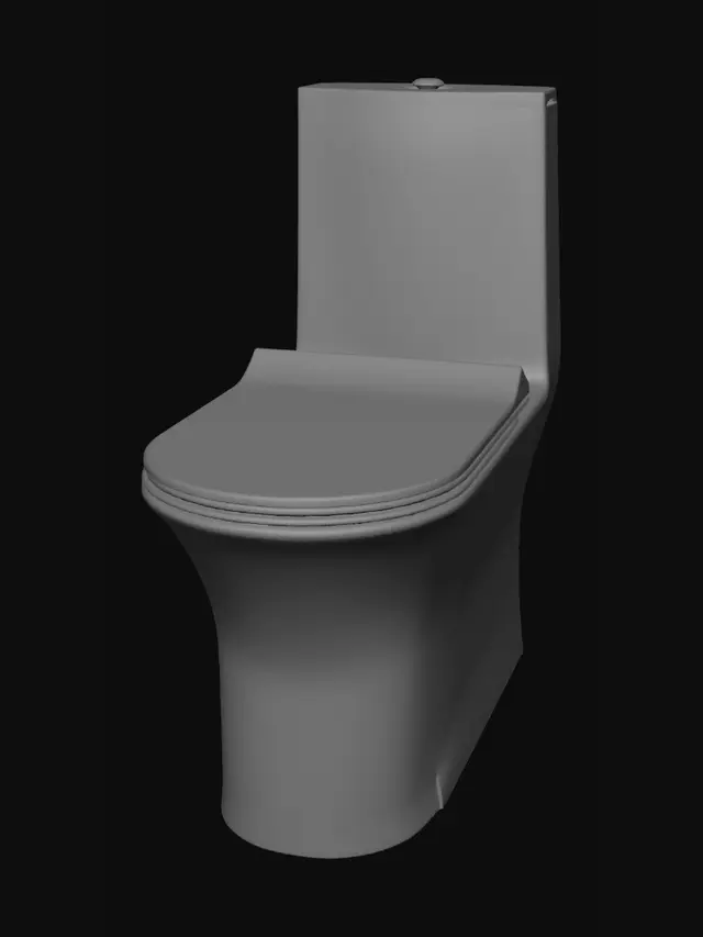 3D model for Monochrome Toilet Still Life