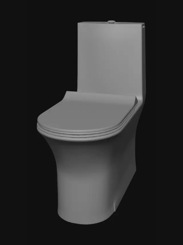 3D model for Monochrome Toilet Still Life