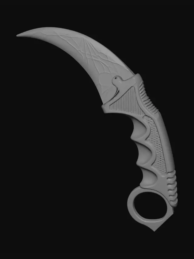 3D model for Spider Web Karambit
