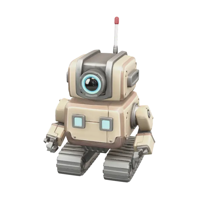 Cute Robot 3D model, vytvořený pomocí AI