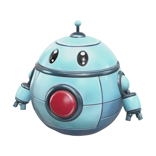 Stylized Cute Robot 3D model, vytvořený pomocí AI