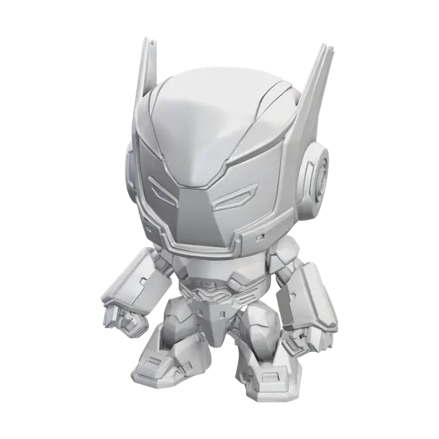 Low-Poly Cute Robot 3D model, vytvořený pomocí AI