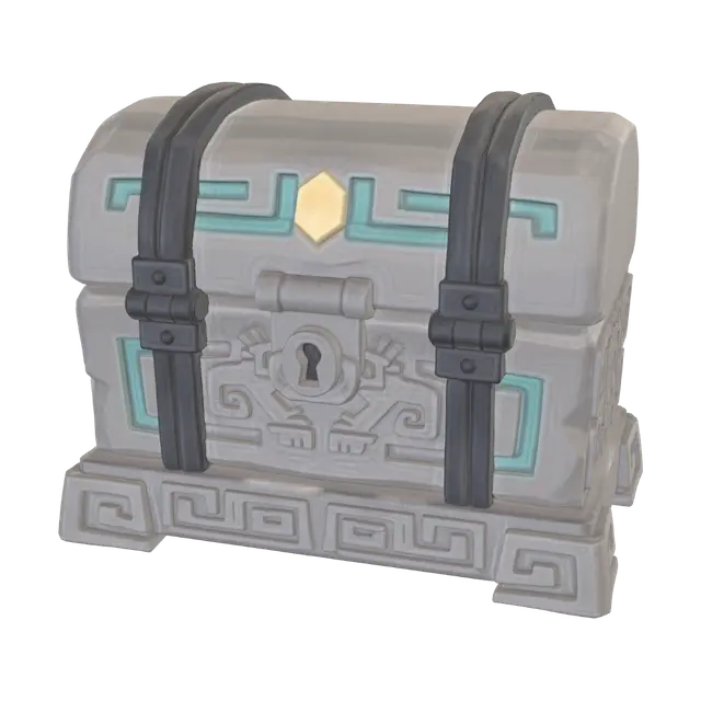 Cofre Azteca 3D-model, gegenereerd door AI
