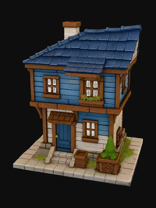 3D model for Blue Timber Cottage