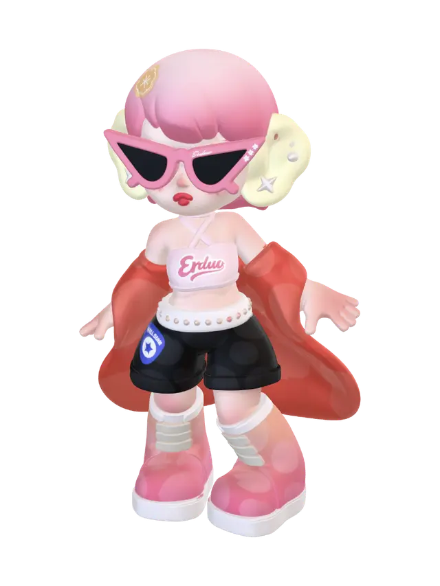 Midnight Diva 3D model, vytvořený pomocí AI