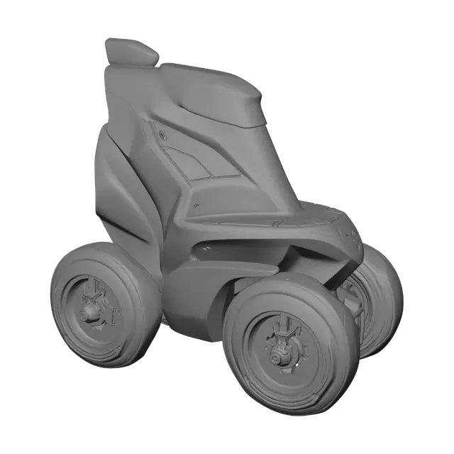 3D model for Blue Scooter Trim Close-Up