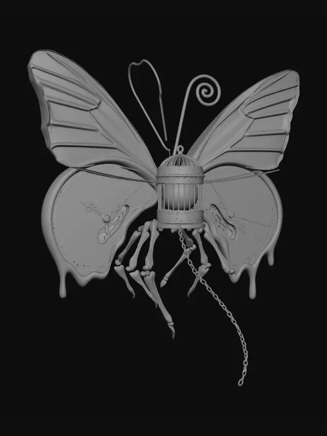 3D model for Clockwork Butterfly