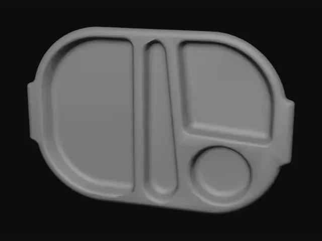 3D model for Blue divided plate