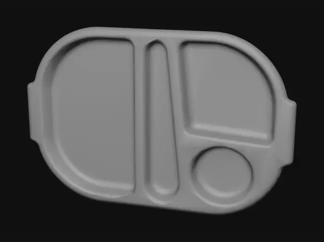 3D model for Blue divided plate