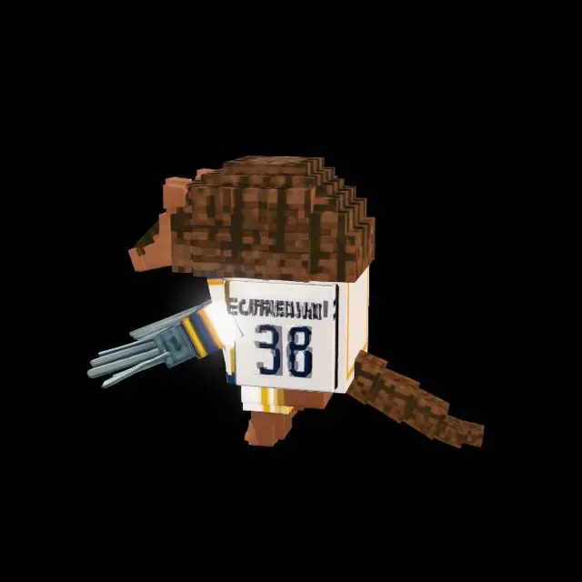 3D model for Armadillo in a Real Madrid Jersey