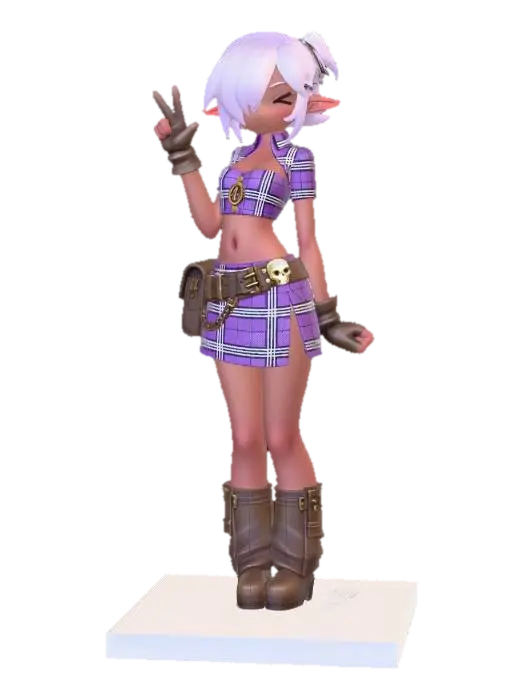 3D model for Purple Plaid Pixie