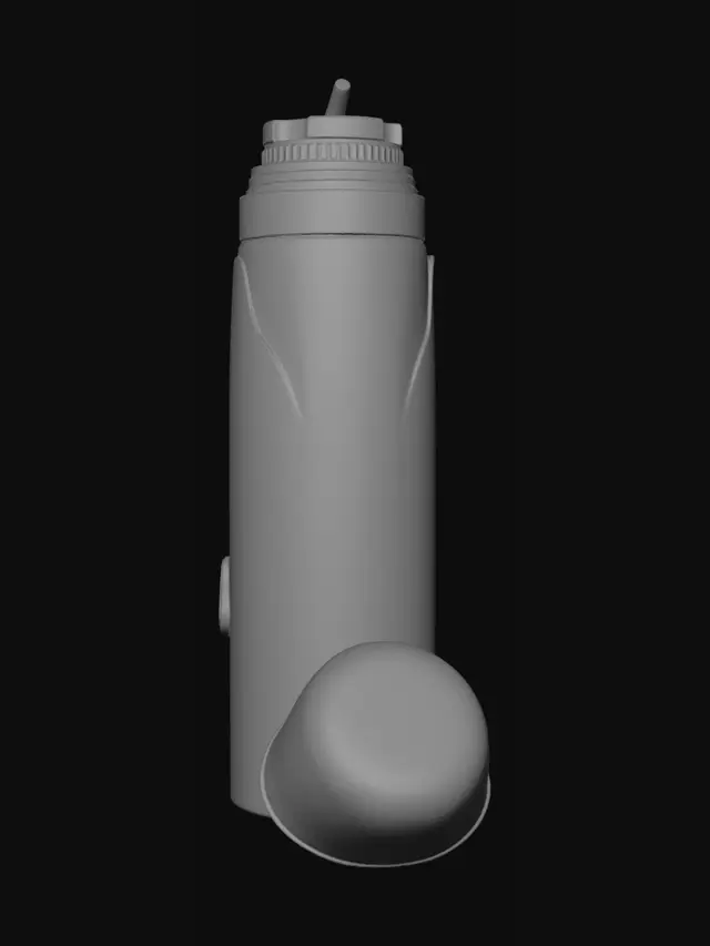 3D model for Black Insulated Water Bottle with Straw Lid