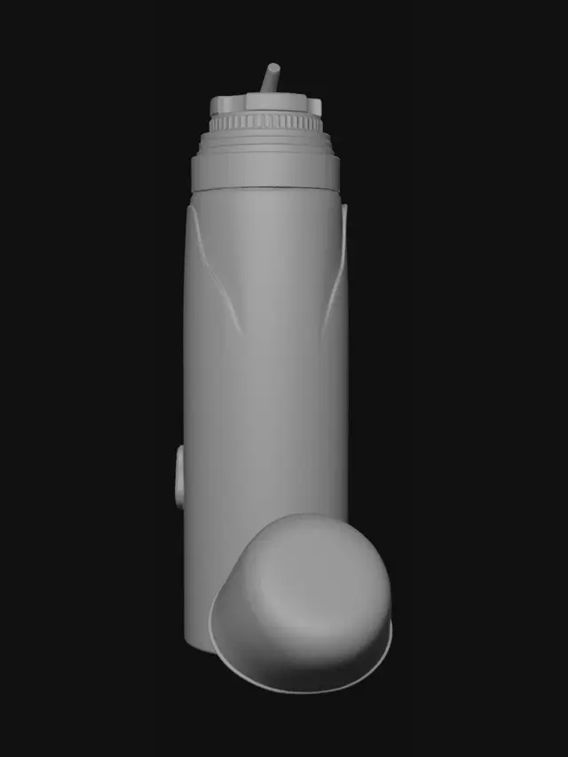 3D model for Black Insulated Water Bottle with Straw Lid