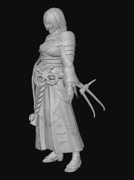 3D model for Crimson Crane Samurai