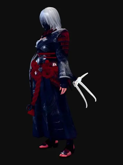 3D model for Crimson Crane Samurai