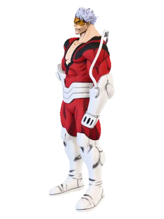 Hero in Red Suit - Caped 3D model, vytvořený pomocí AI