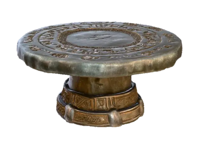 3D model for Runestone Table, aged, uneven surface