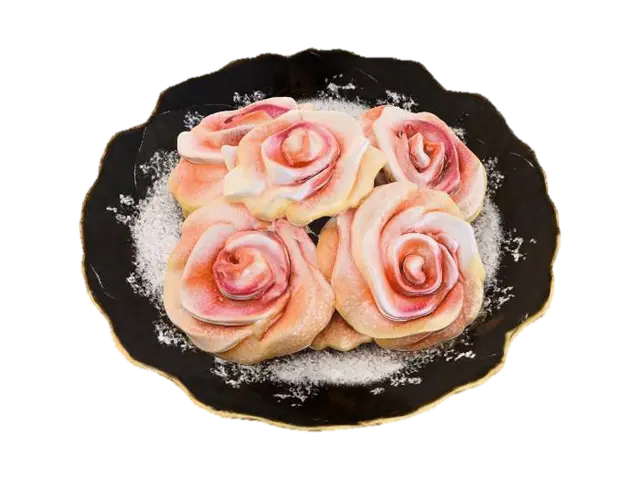 Cookies Sweet Roses - Baking 3D model, vytvořený pomocí AI
