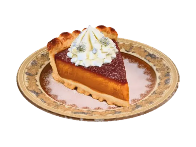 Pumpkin Pie Slice - Delicacy 3D model, vytvořený pomocí AI