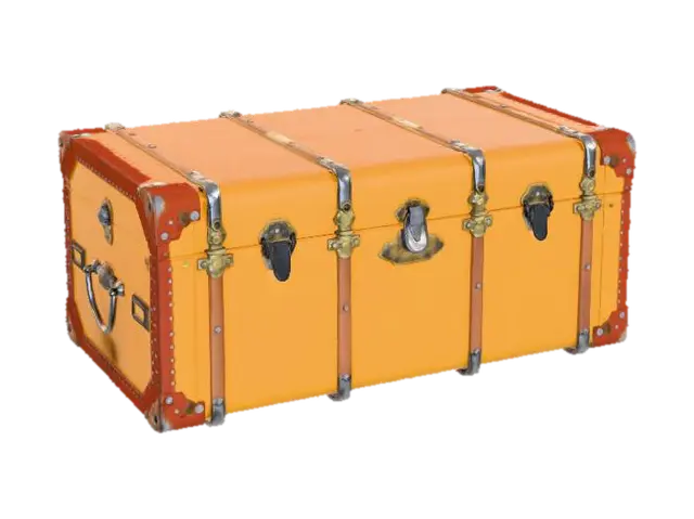 Trunk Vintage MustardColor - Suitcase 3D model, vytvořený pomocí AI