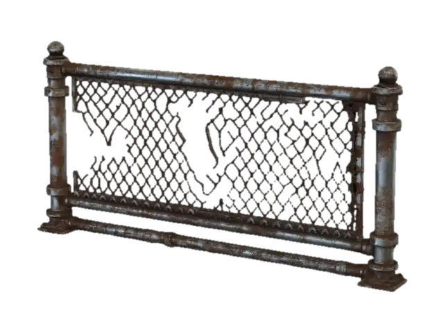 Railing Chain-Link 02 - Aged 3D model, vytvořený pomocí AI