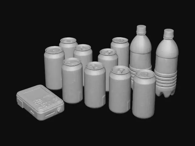 3D model for Rainbow Cans of Korean Drinks