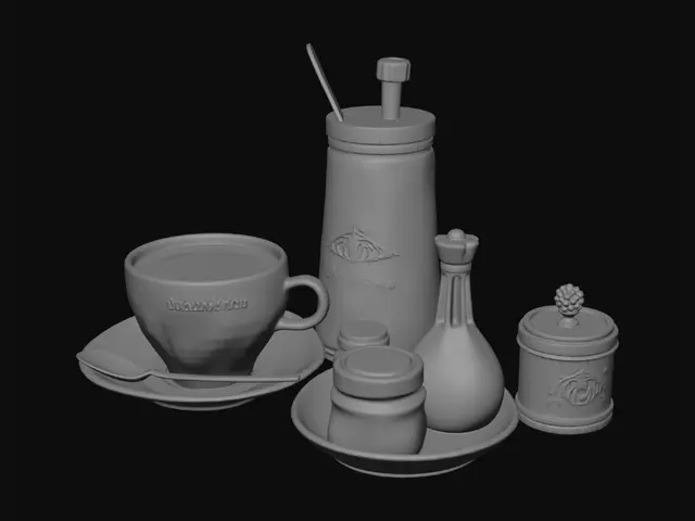 3D model for Latte Art Still Life