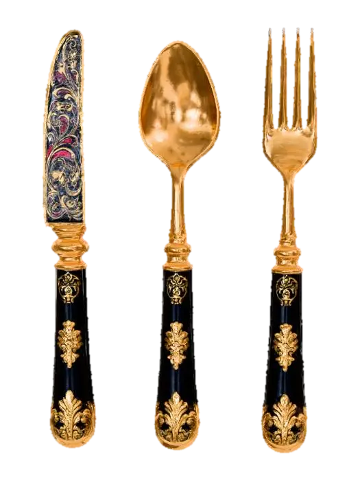 Cutlery Set Classic Luxury - Silverware 3D model, vytvořený pomocí AI
