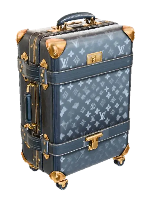 Suitcase Upright Black 3D model, vytvořený pomocí AI