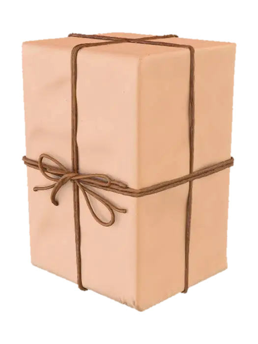 Gift simple brown paper - Crafts 3D model, vytvořený pomocí AI