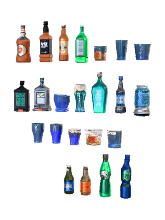 Beverage Bar Collection - Restaurant 3D model, vytvořený pomocí AI