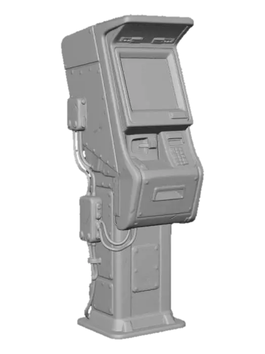 3D model for Parking Ticket Street Metal Machine