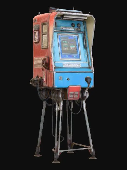 3D model for Arcade Booth Machine Vintage Cyberpunk