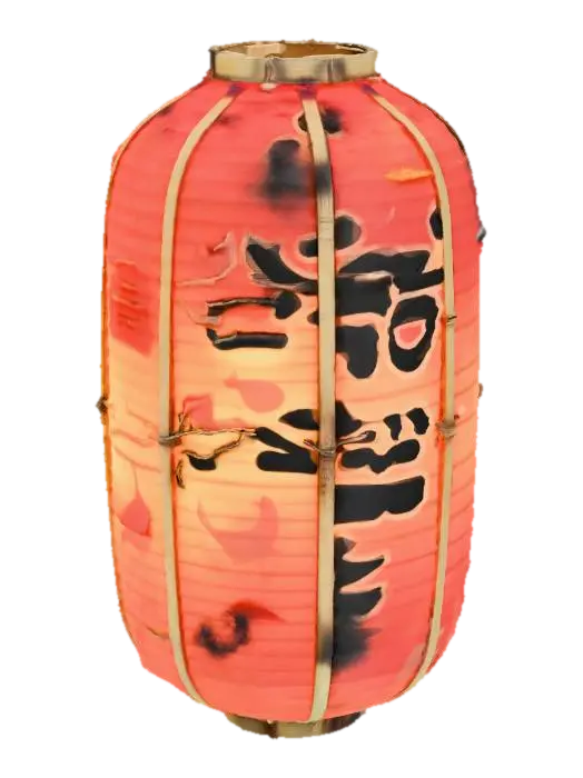 Lantern Japanese Cyberpunk - Dystopia 3D model, vytvořený pomocí AI