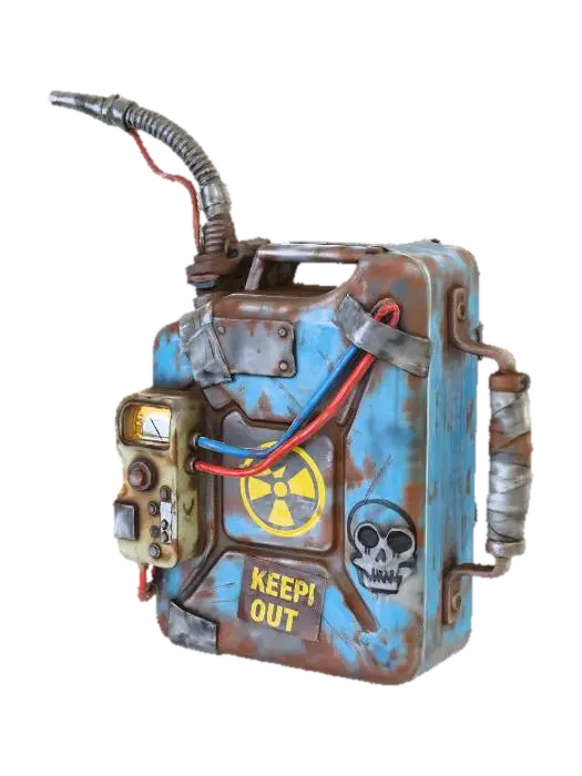 Modello 3D Oil Canister Cyberpunk Hazard - Gas, generato dall’IA