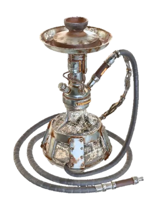 Shisha Glass Cyberpunk - Smoking 3D model, vytvořený pomocí AI