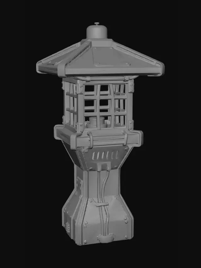 3D model for Steampunk Lantern Tower