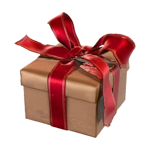 Gift Wrapped Red Ribbon - Present 3D model, vytvořený pomocí AI