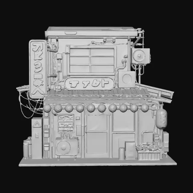 3D model for Cyber Front Ramen Shop 09