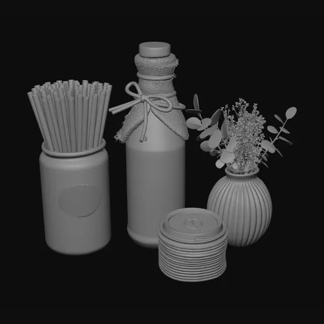3D model for Pastel Eco Kitchen Set