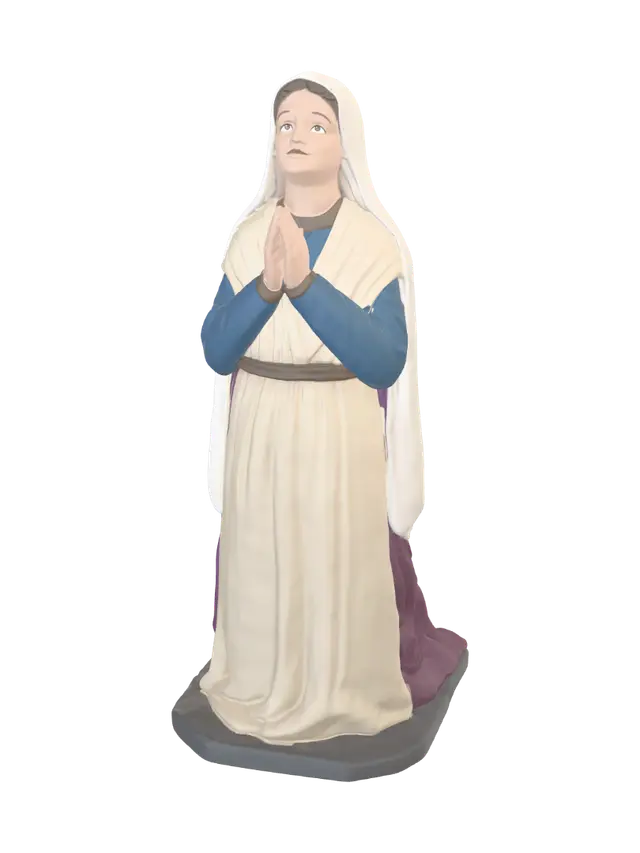Lourdes rezando - Devotional 3D model, vytvořený pomocí AI