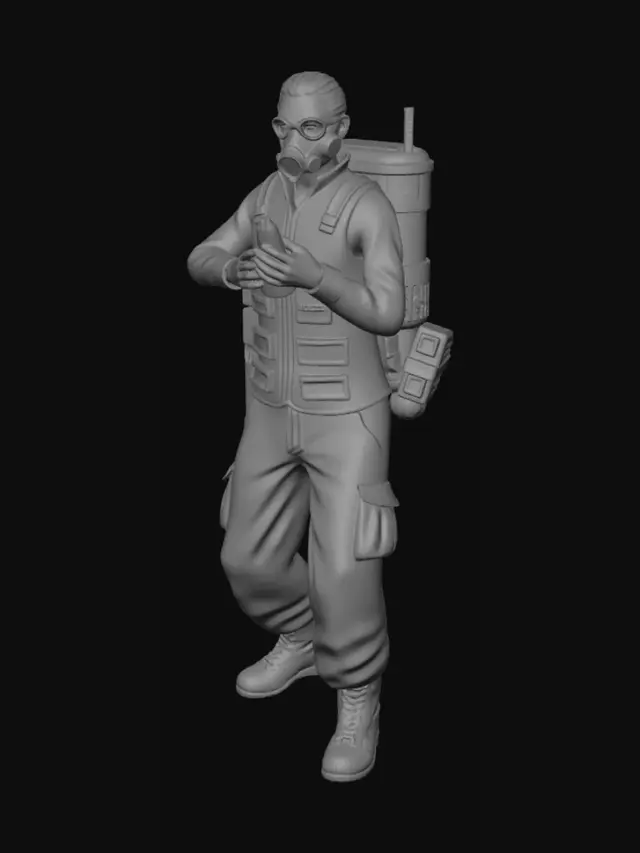 3D model for Desert Crosshair Soldier