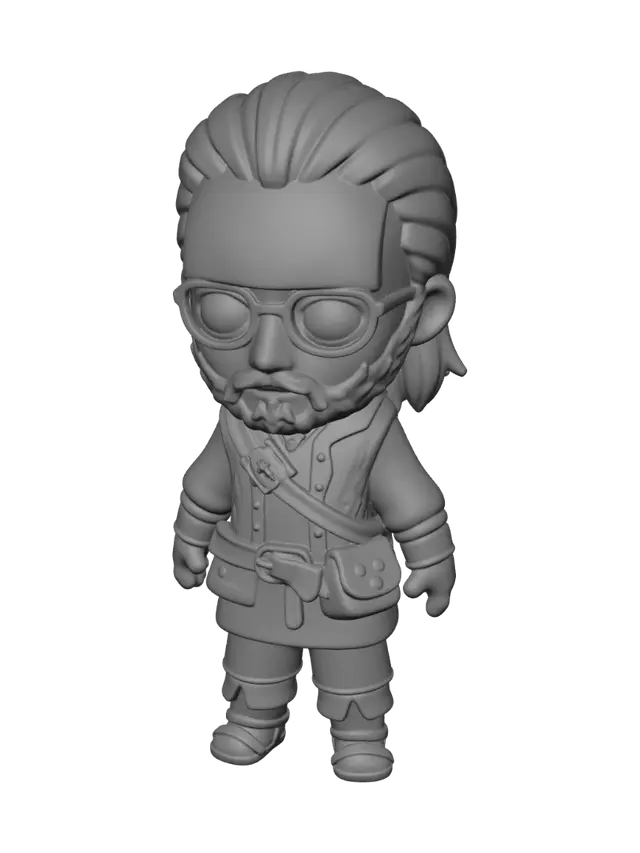 3D model for создай модель 3д геральта из ривии без оружия в обычной одежде с лицом как на фото