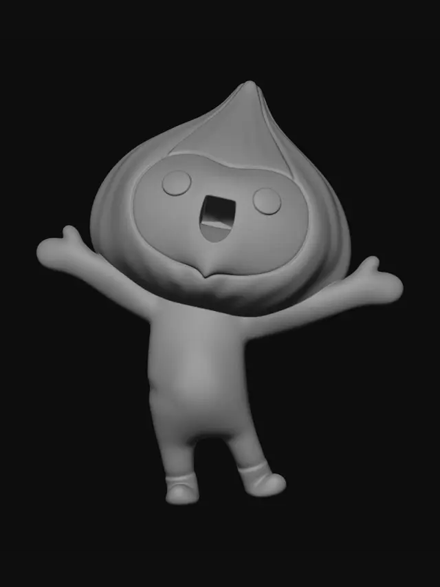 3D model for KwaciS Green Mascot