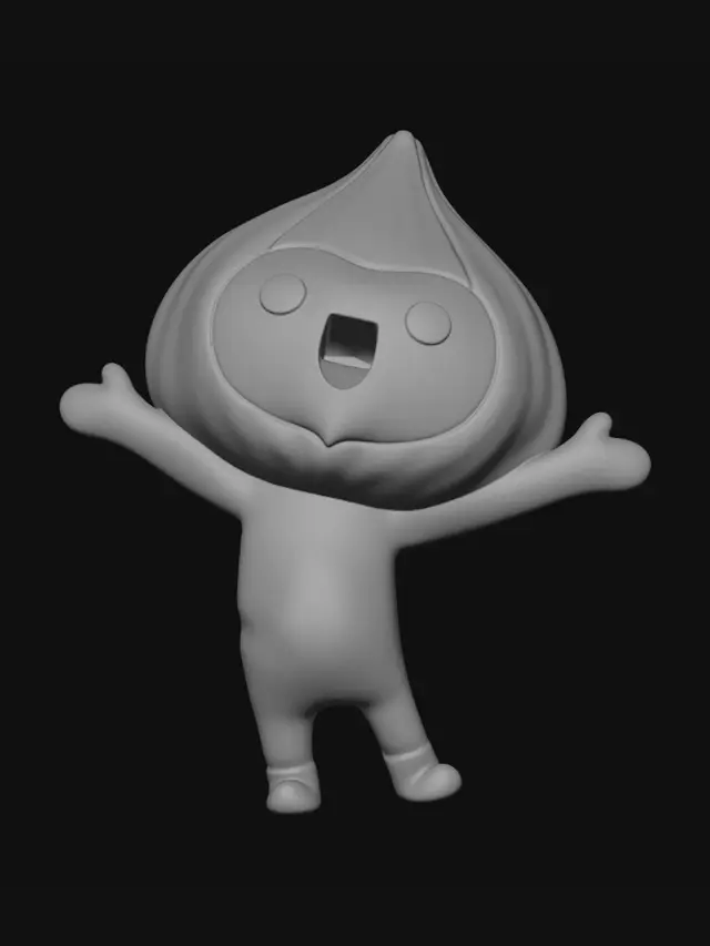 3D model for KwaciS Green Mascot