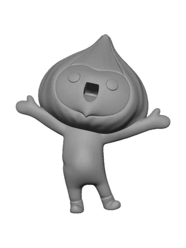 3D model for KwaciS Green Mascot